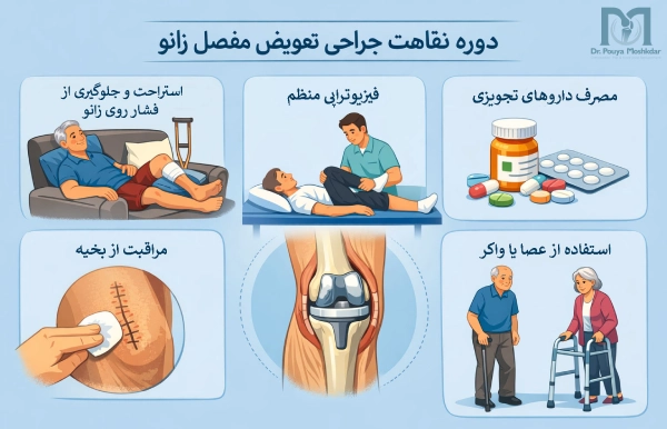 نقاهت جراحی تعویض مفصل زانو