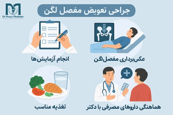 اقدامات قبل از تعویض مفصل لگن